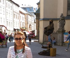 Lviv.in canlı heykelleri